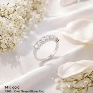 [R108] : Oval Seven-Stone Ring